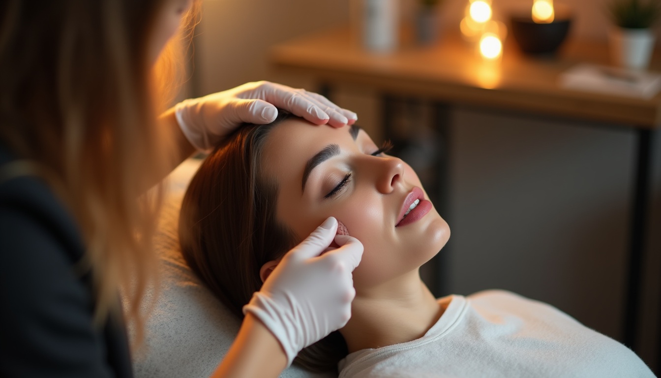 Femeie zâmbind, cu sprâncene perfect conturate prin microblading în Ploiești